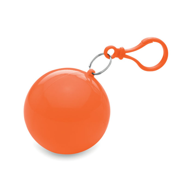 Poncho dans un emballage rond Orange