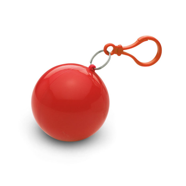 Poncho dans un emballage rond Rouge