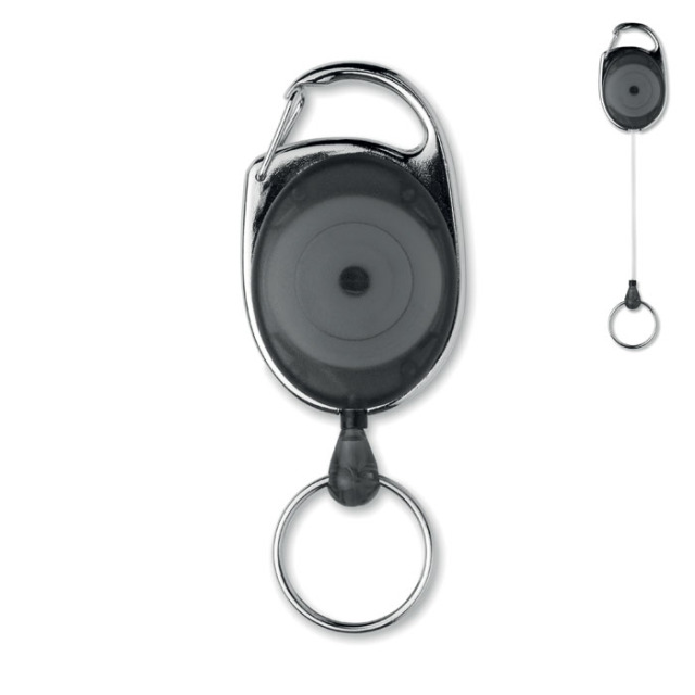 Portebadge rétractable Noir