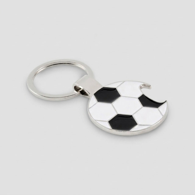 Porteclé football décapsuleur BlancNoir
