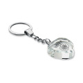 Porte-cl&eacute;s c&oelig;ur en verre Transparent