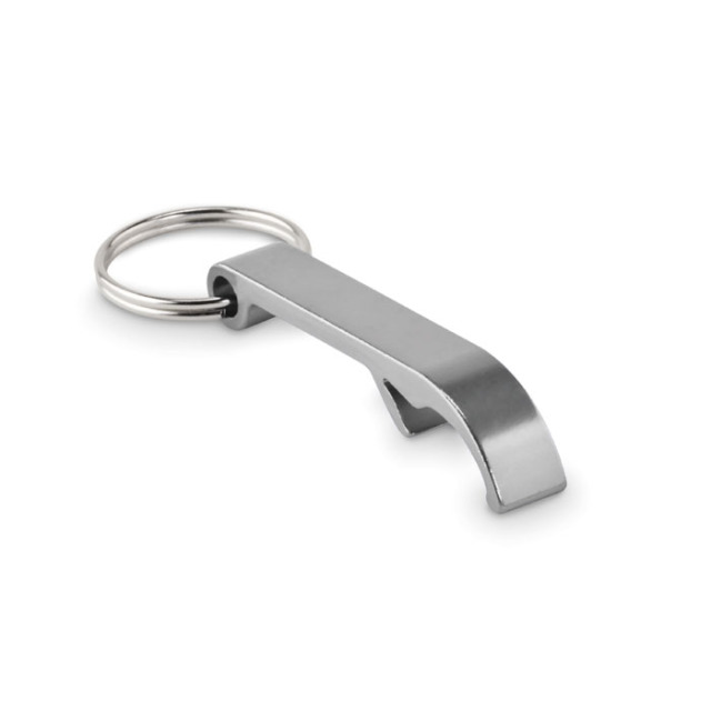 Porteclés en aluminium recyclé Argent