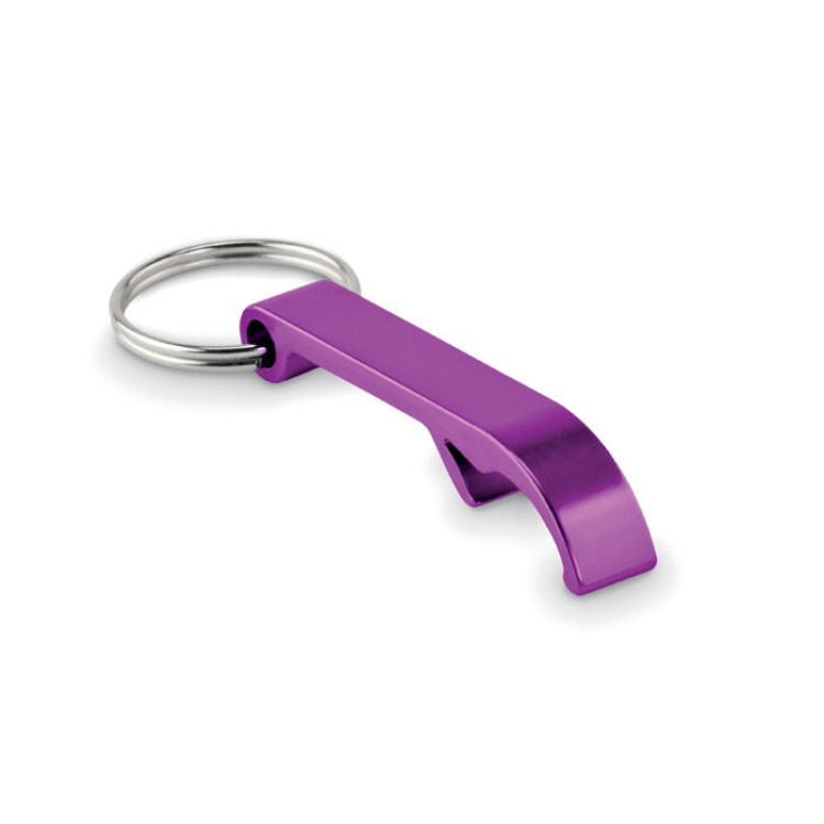 Porte-cl&eacute;s en aluminium recycl&eacute; Violet