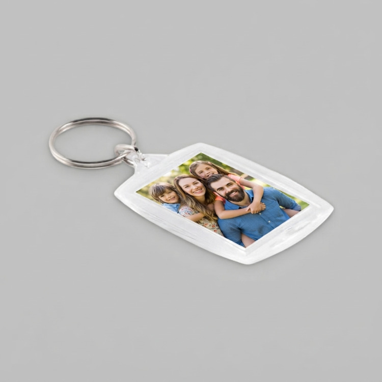 Porte-cl&eacute;s photo en acrylique Transparent