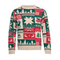 Pull de No&euml;l tricot&eacute; L-XL Beige