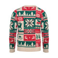 Pull de No&euml;l tricot&eacute; L-XL Beige