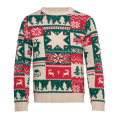 Pull de No&euml;l tricot&eacute; S-M Beige