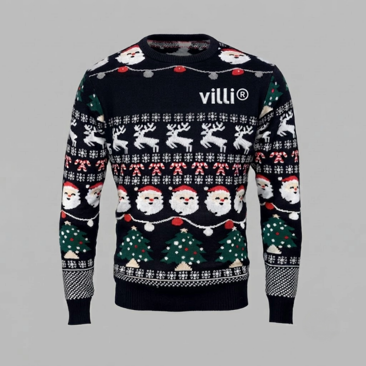 Pull LED de No&euml;l L/XL Noir
