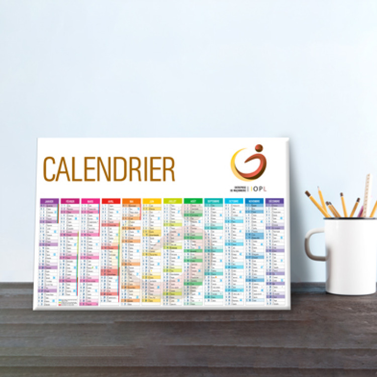 Calendrier rembordé