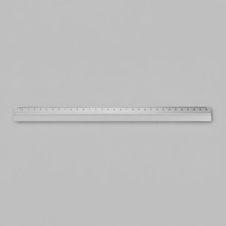 R&egrave;gle architecte de 30cm Argent Mat