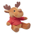 Renne en peluche avec capuche Rouge
