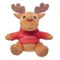 Renne en peluche avec capuche Rouge