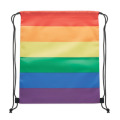 Sac &agrave; cordon arc-en-ciel RPET