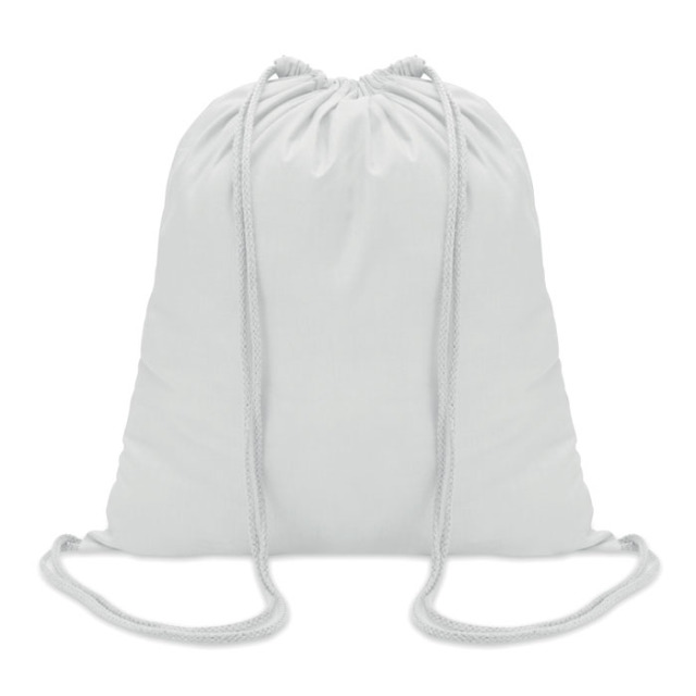 Sac à cordon en coton Blanc