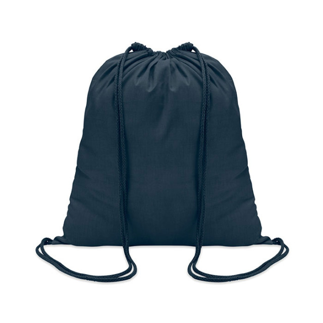 Sac à cordon en coton Bleu Marine