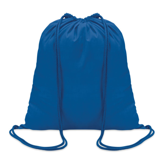 Sac à cordon en coton Bleu Royal