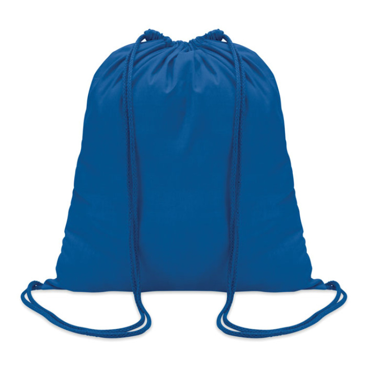 Sac &agrave; cordon en coton Bleu Royal