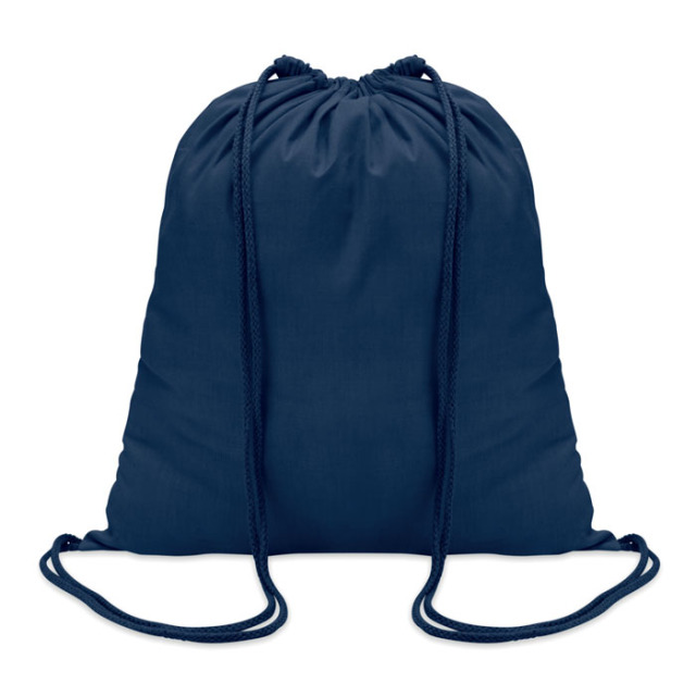 Sac à cordon en coton Bleu
