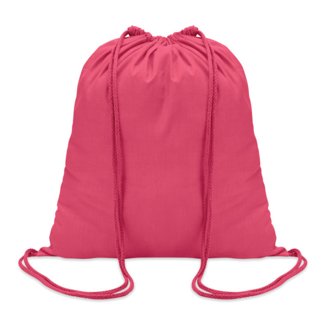 Sac à cordon en coton Fuchsia