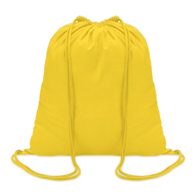 Sac à cordon en coton Jaune