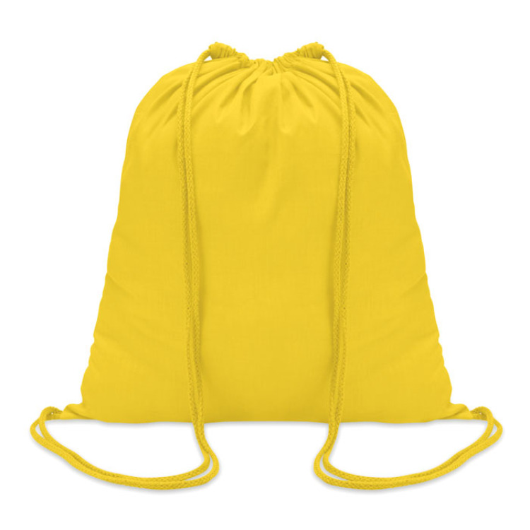 Sac à cordon en coton Jaune