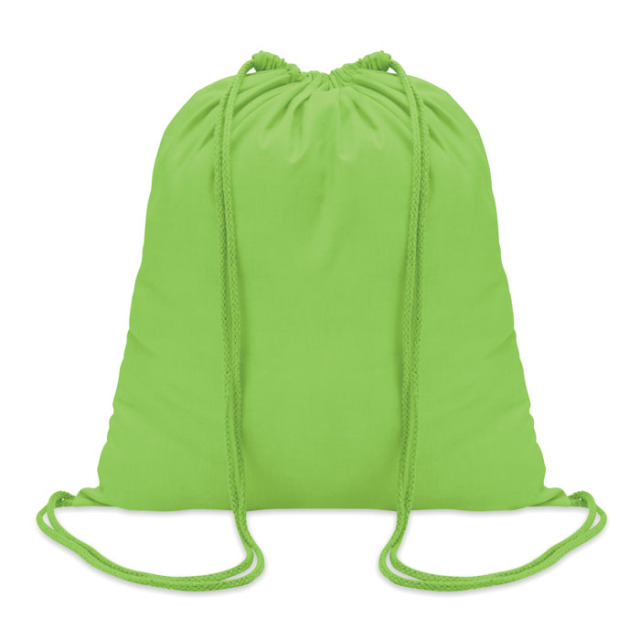 Sac à cordon en coton Lime