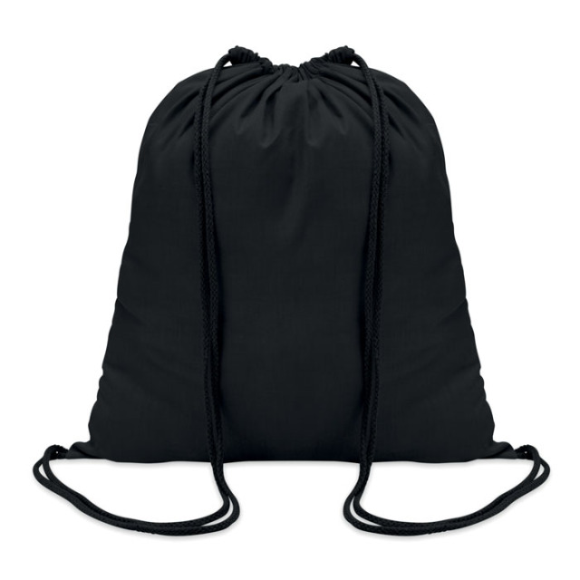 Sac à cordon en coton Noir