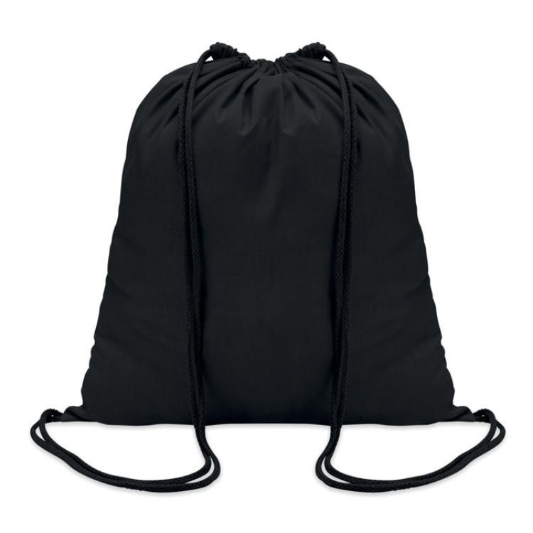 Sac à cordon en coton Noir