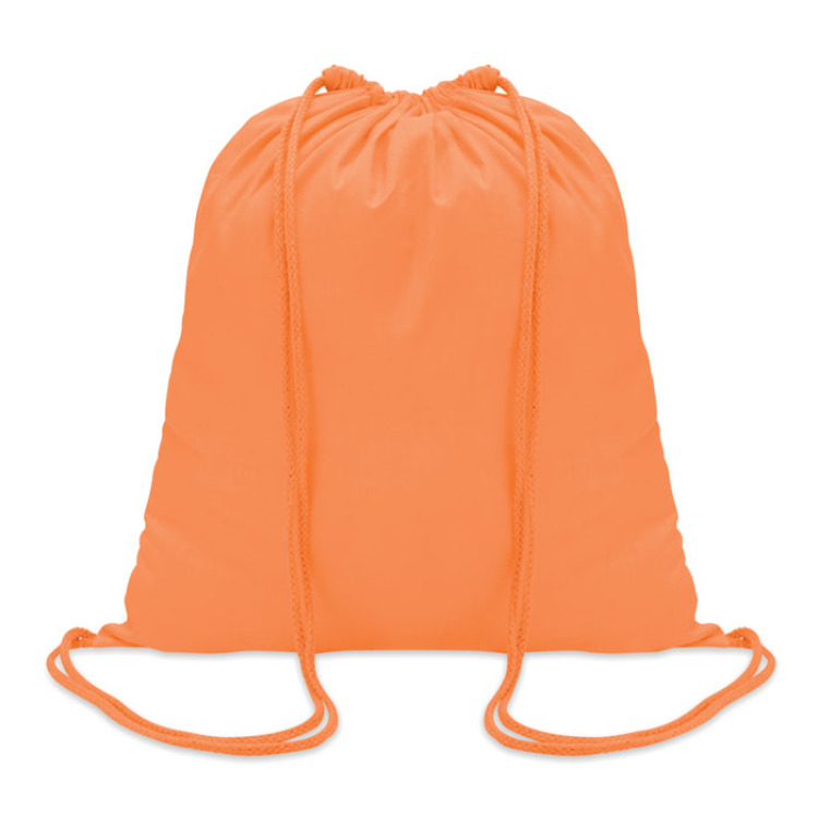 Sac &agrave; cordon en coton Orange