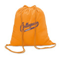 Sac &agrave; cordon en coton Orange