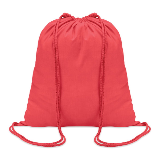 Sac à cordon en coton Rouge