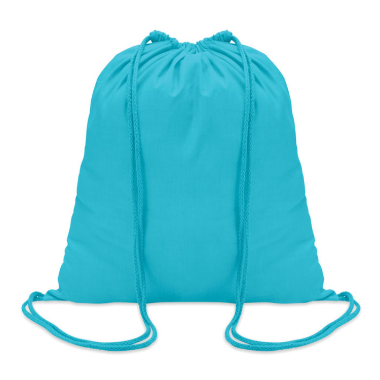 Sac à cordon en coton Turquoise