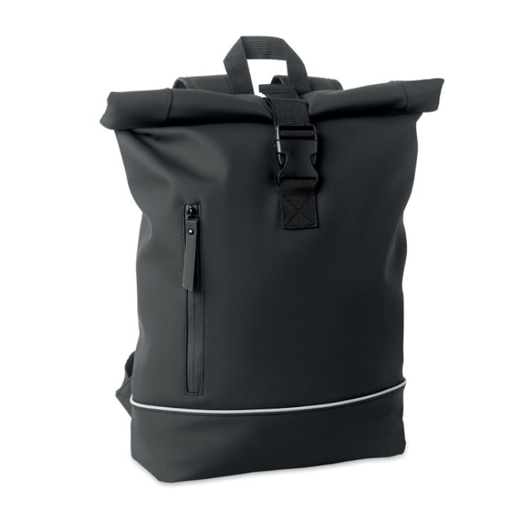 Sac &agrave; dos en PU pour ordinateur Noir