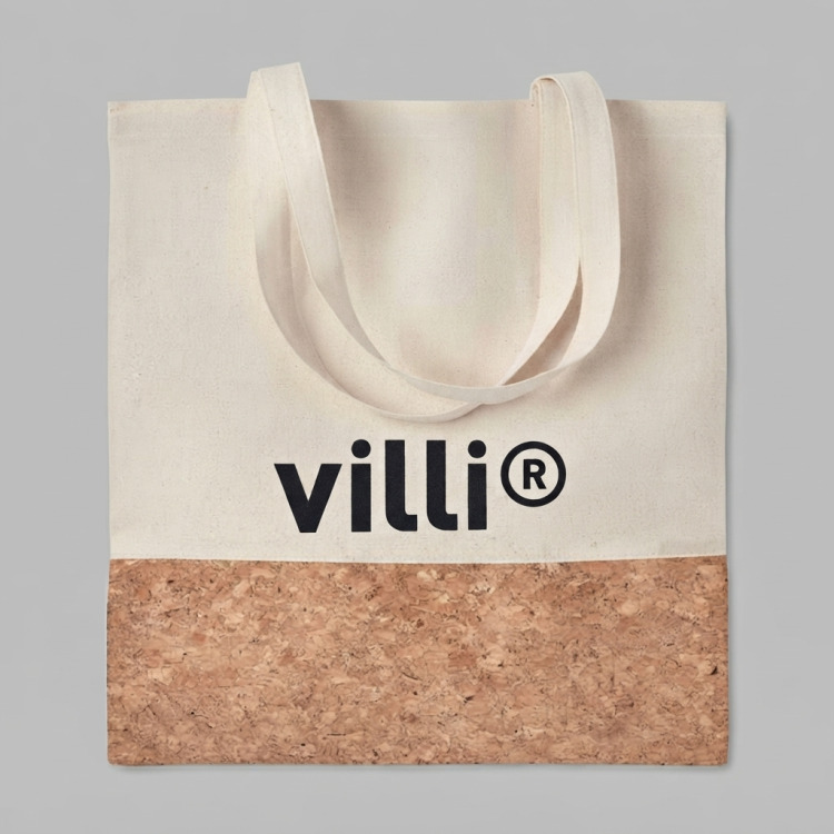 Sac à provisions beige | Coton et liège 160g/m²