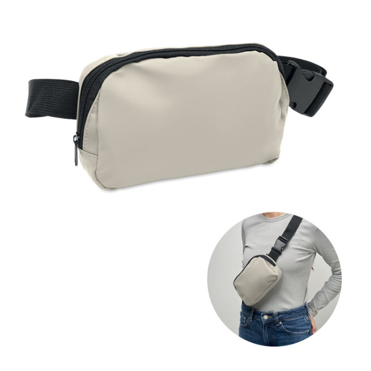 Sac banane en polyester 210D Blanc Cassé