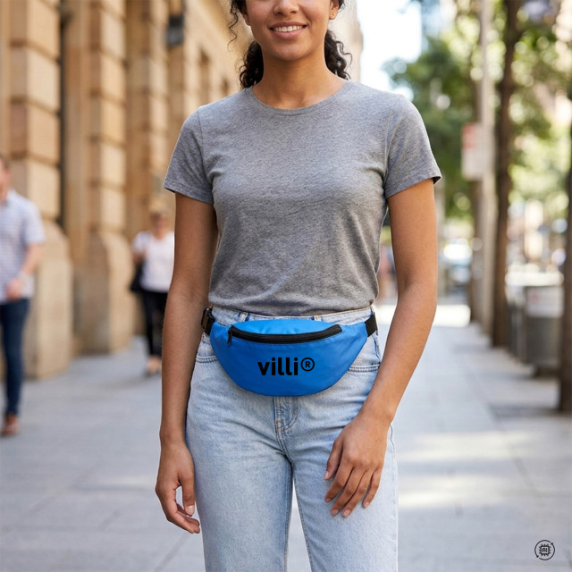 Sac banane en polyester 210D Bleu Royal