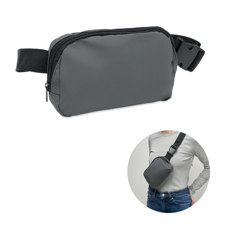 Sac banane en polyester 210D Gris Pierre