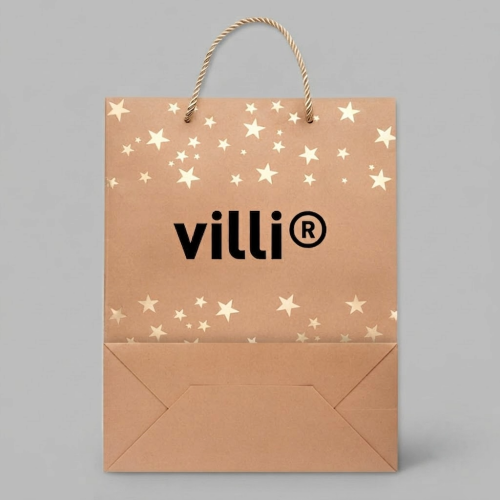 Sac cadeau en papier à motifs Or