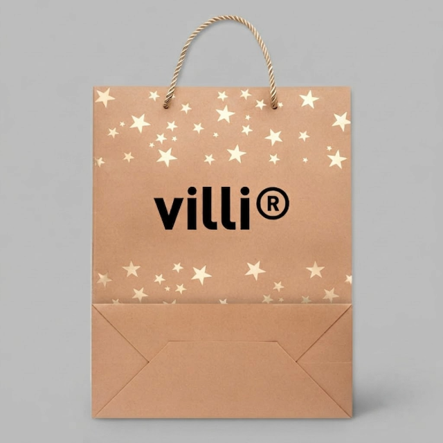 Sac cadeau en papier à motifs Or