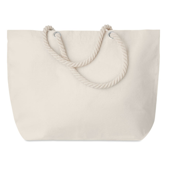 Sac de plage avec cordon Beige