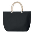 Sac de plage avec cordon Noir