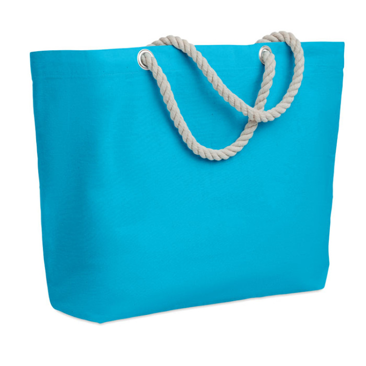 Sac de plage avec cordon Turquoise