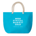 Sac de plage avec cordon Turquoise