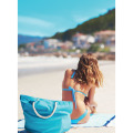 Sac de plage avec cordon Turquoise
