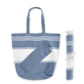 Sac de plage avec serviette Bleu
