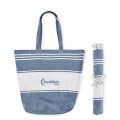Sac de plage avec serviette Bleu