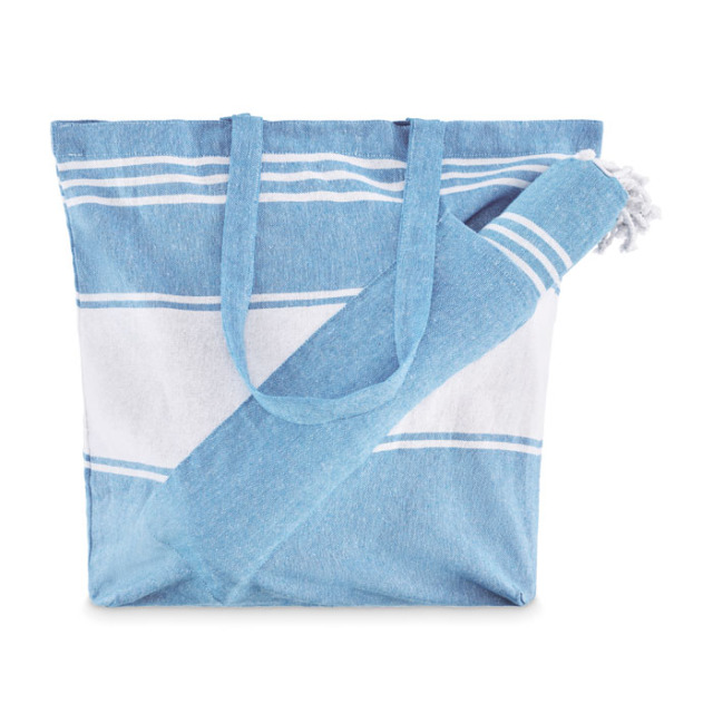 Sac de plage avec serviette Turquoise