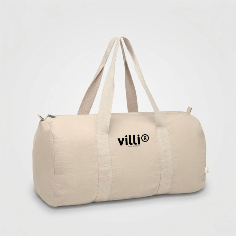 Sac de sport coton recycl&eacute; Beige