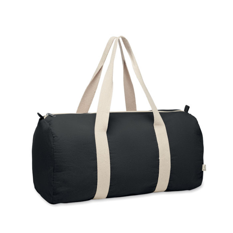 Sac de sport coton recycl&eacute; Noir