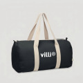 Sac de sport coton recycl&eacute; Noir